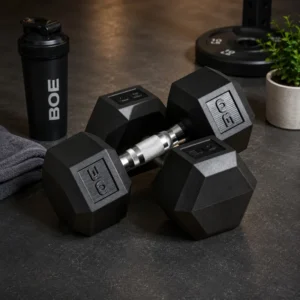 Home And Commercial Use Black Dumbbell Set, Total Weight 60 Lbs